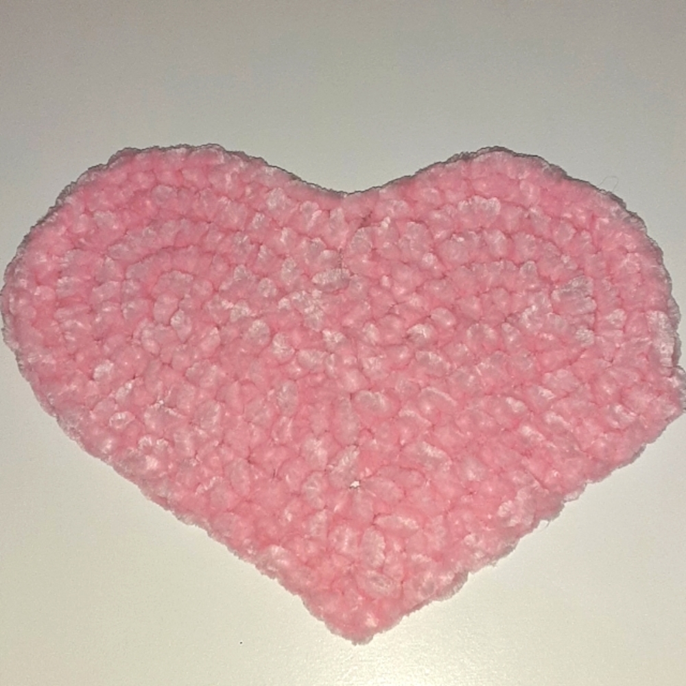 Handmade Crochet Heart Coaster